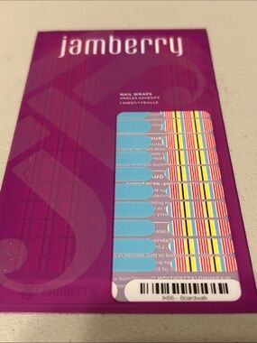 Jamberry Nail Wraps — Blue & Multicolor Stripe Set